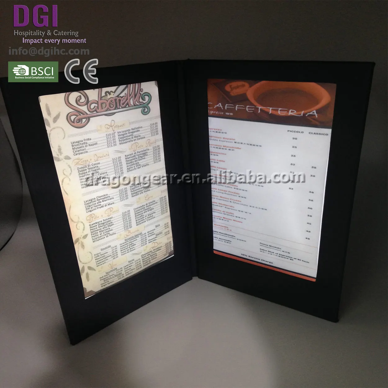 Wholesale Low Price Customized Led Menu Wine Electronic Lighted Menu Folder