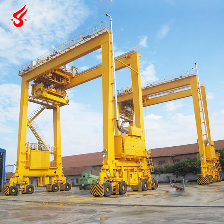 Rubber Tyre Gantry Container double beam gantry Crane 40.5ton 50ton Port Crane made in China