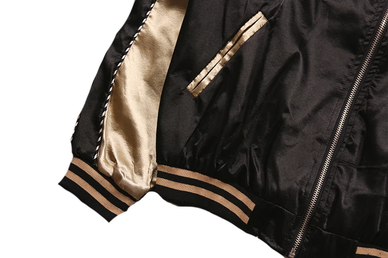 custom satin baseball varsity jackets wholesale Japan style Yokosuka Popular Embroidery plus size hakuryu sukajan jackets