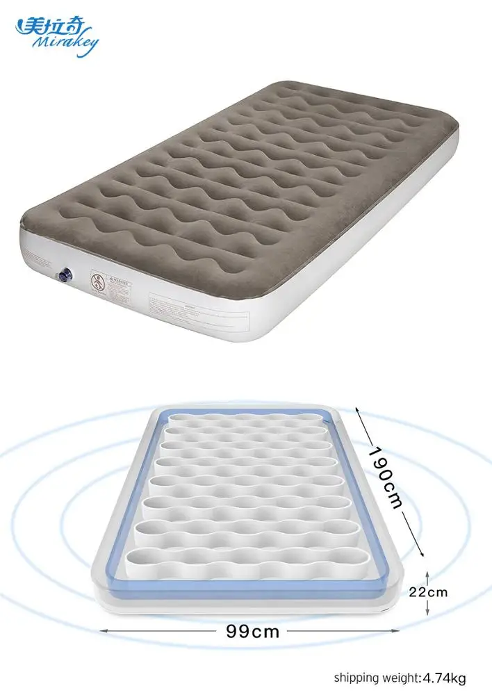 portable and comfortable inflatable air bed air mattress for camping and sleeping with auto pump