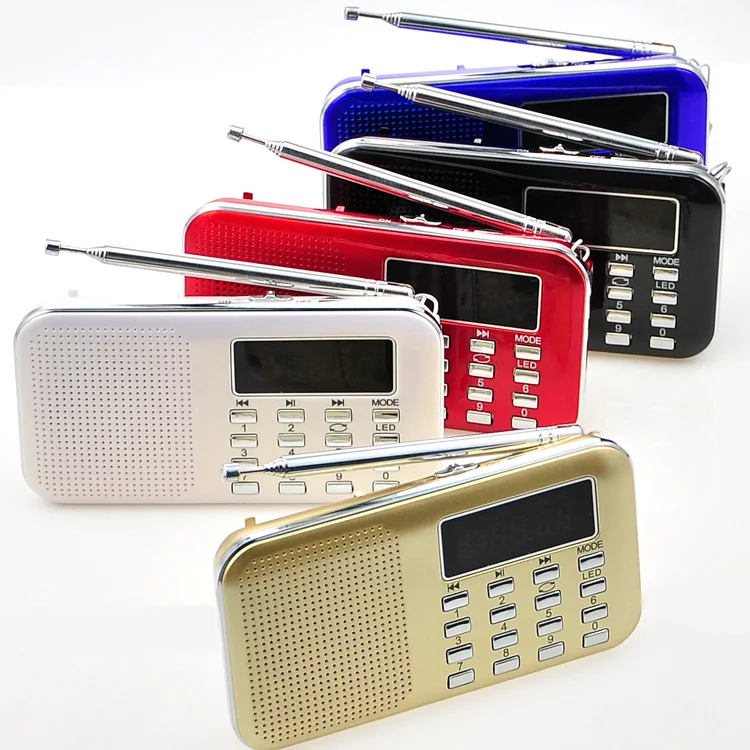 L-218 factory best hot sale pocket high quality SD card USB MP3 player with FM radio