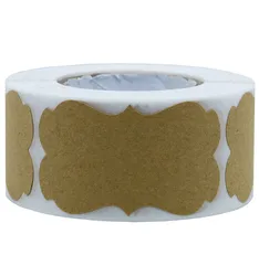 Hybsk 1.25 x 2.28 Inch Natural Kraft Christmas Gift Tags Holiday Present Stickers 300 Total Labels