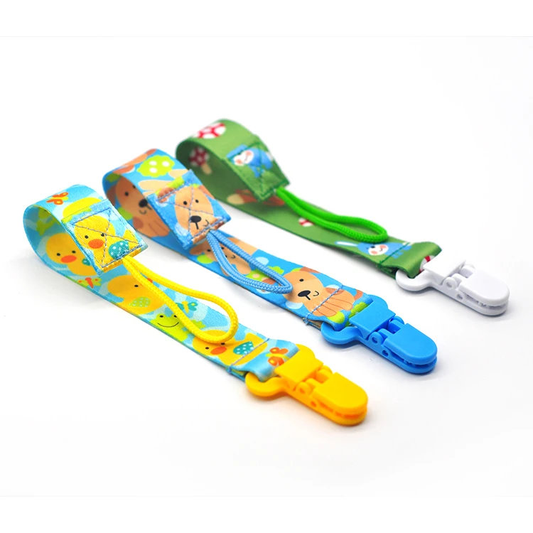 
High quality lanyard baby strap with plastic pacifier holder 