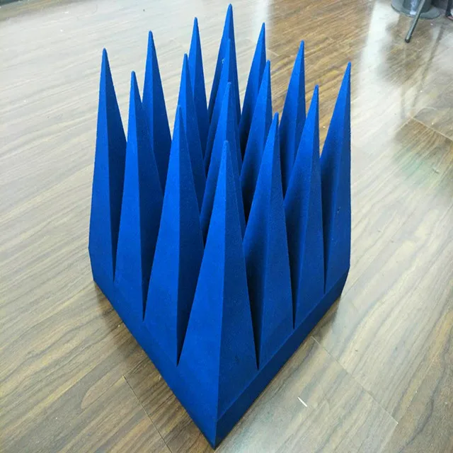 Pyramidal foam absorber for rf shielding room