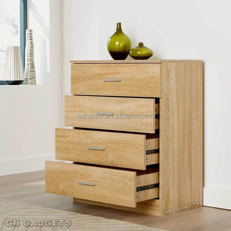 sonoma oak color Chest of Drawers 4 Drawers Bedroom Contemporary Furniture