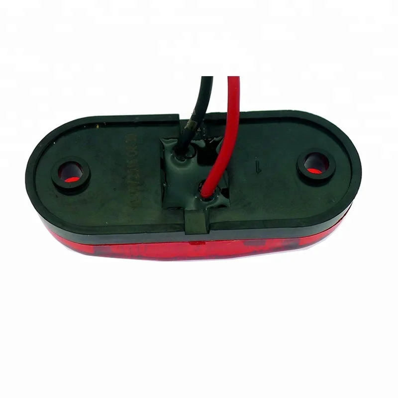 2.5 Inch Oval Red LED Truck Trailer Clearance Lamp Side Marker Lights