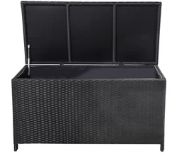 rattan garden furniture storage basket PE  Rattan wicker Storage Box With Lid/ Sundries box