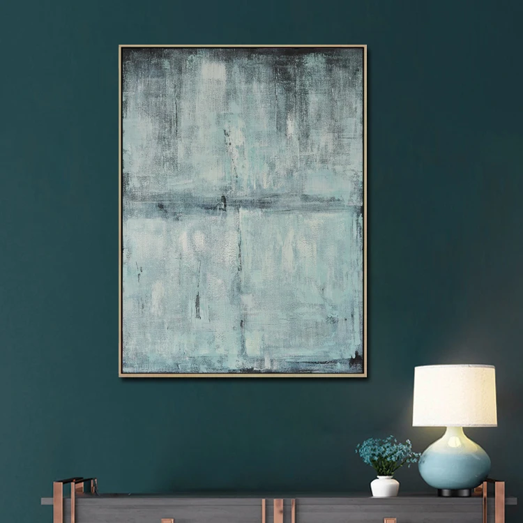 Modern Handmade Bathroom Canvas Wall Art Decoration Acrylic Colorful Abstract Painting