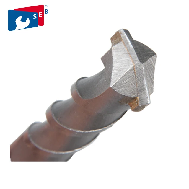 Сверло для сверления цемента с двойной канавкой и плоским наконечником