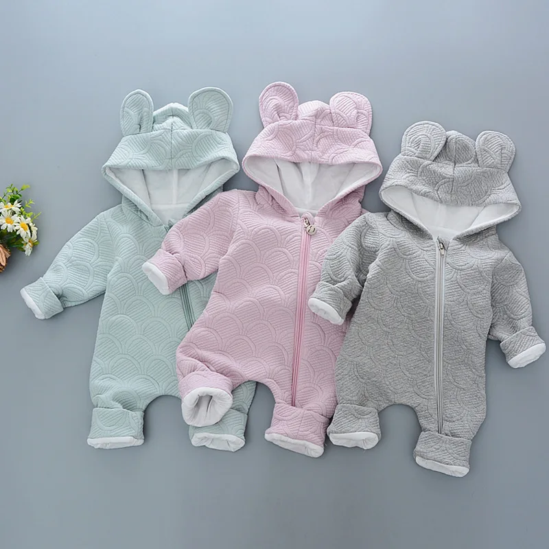 
BJ0064 для младенцев, новинка, много цветов, милые хлопковые ползунки костюм комбинезон с капюшоном для малышей 