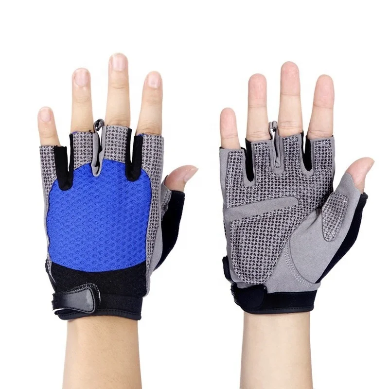 Half finger weight lifting training adjustable durable gym training glove with customized logo