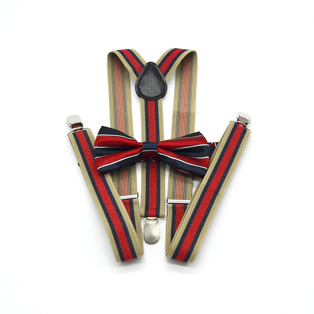 Новый стиль для взрослых 3 подтяжки в полоску набор с 3 металлическими зажимами Свадебный праздник
