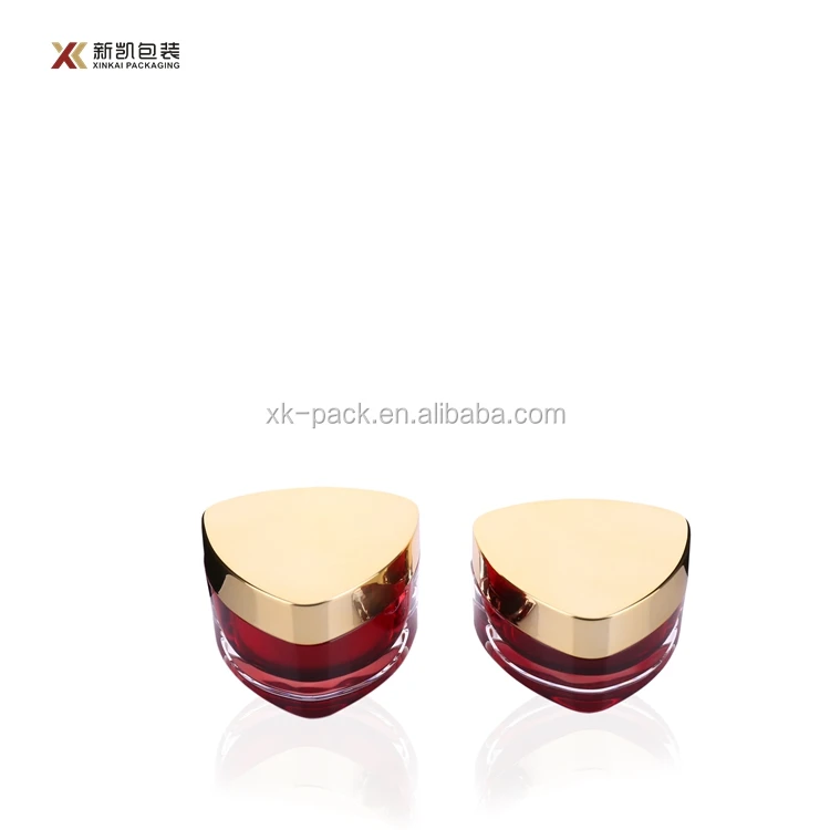 
 Треугольная винно-красная акриловая банка для крема  