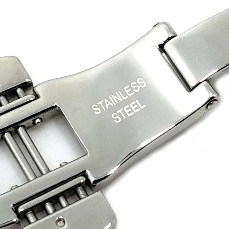 luxury high quality polishing matte metal steel butterfly watch buckle clasp