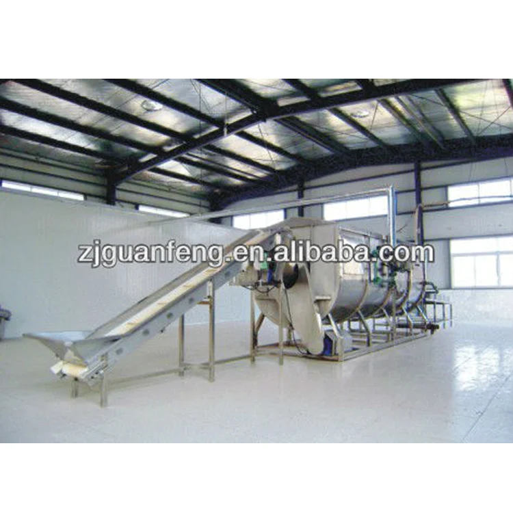 Food Blanching Machine Vegetables Peeler Potato Spiral Blanching Food Processing Equipment