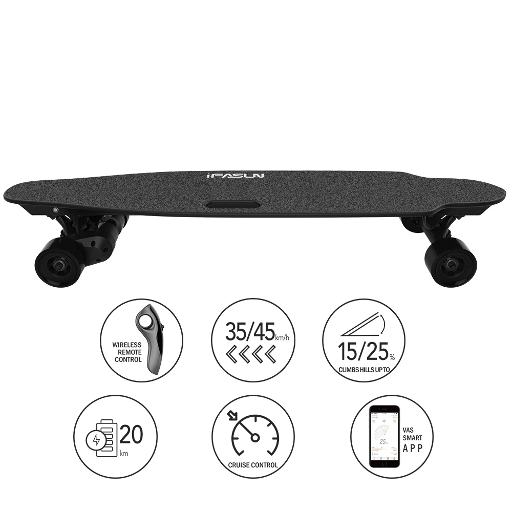 
Long Range e-skateboard with LED light skate board long boards 45kmh OEM e-skateboard 
