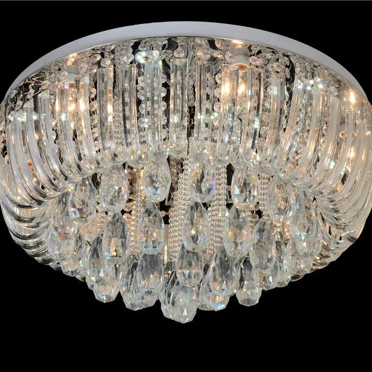 Aimi factory cheap price best sell Modern cheap crystal chandelier ceiling lamp for home decoration with mp3 bluetooth speaker