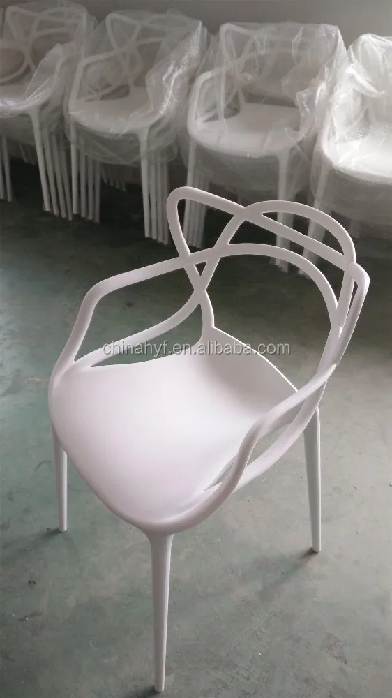 
White plastic chair for living room and outdoor garden PP-133A 