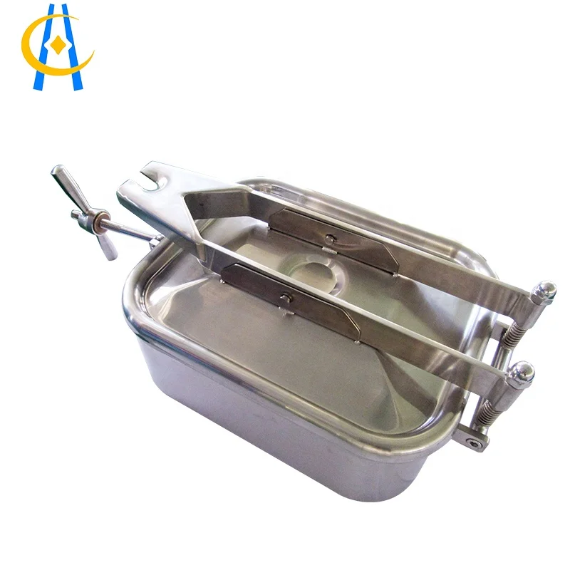 
2021 NEW food grade Sanitary stainless steel Rectangular Manway Manhole cover for beer tanks 