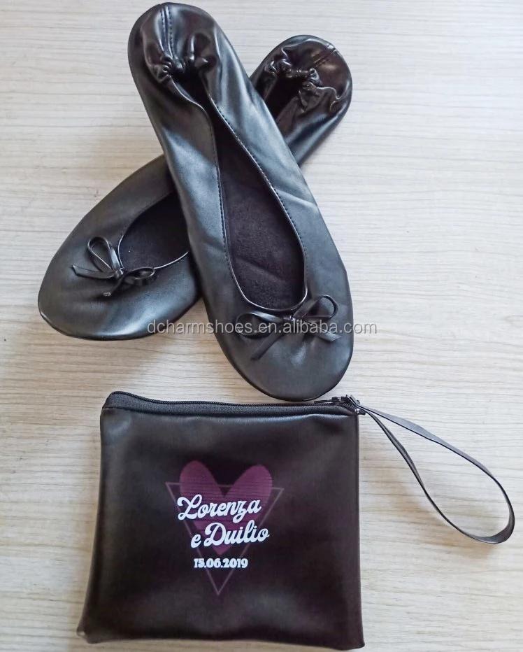 Ladies flat Colorful folding shoes wedding bridal slipper for party dance