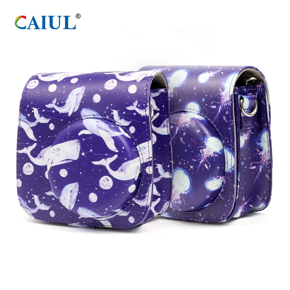 Кожаный чехол с перьями для камеры Instax Mini 9 с защитой от царапин