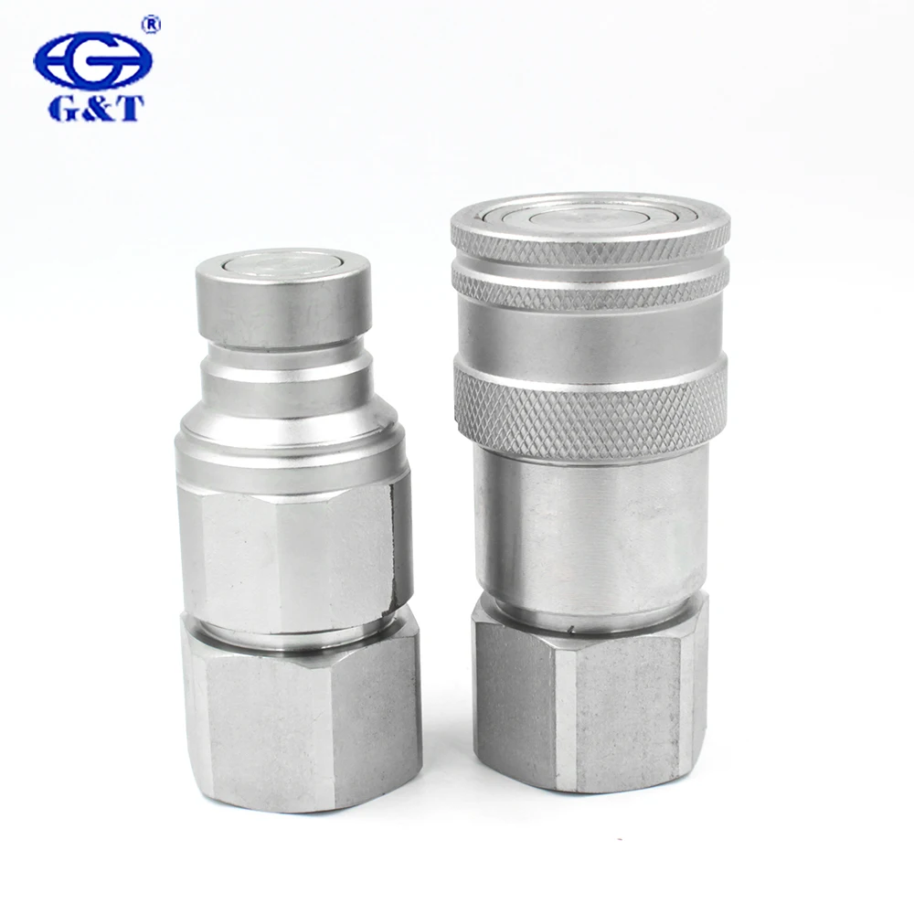 GT-FF 1 дюйм BSPP углеродистой стали безопасной Блокирующей муфты, дизайн с плоской поверхностью ISO 16028 гидравлический быстроразъемный муфта