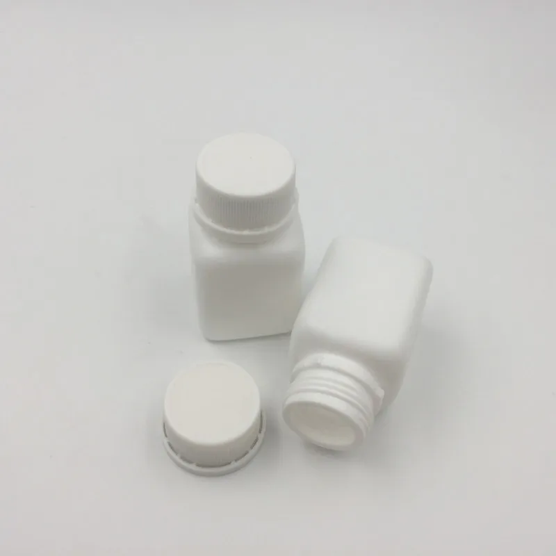 30ml HDPE Plastic pocket white square medicine bottle/container with tamper proof cap, pill bottle for medicine Pill Pharmacial