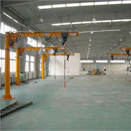China Moving 3 Ton International Standard Pillar Mounted Floor Wall Cantilever Jib Crane With hoist