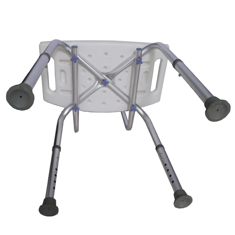 China Manufacturer Supplied Adjustable Aluminium Folding Bath Chair with Rubber Tips