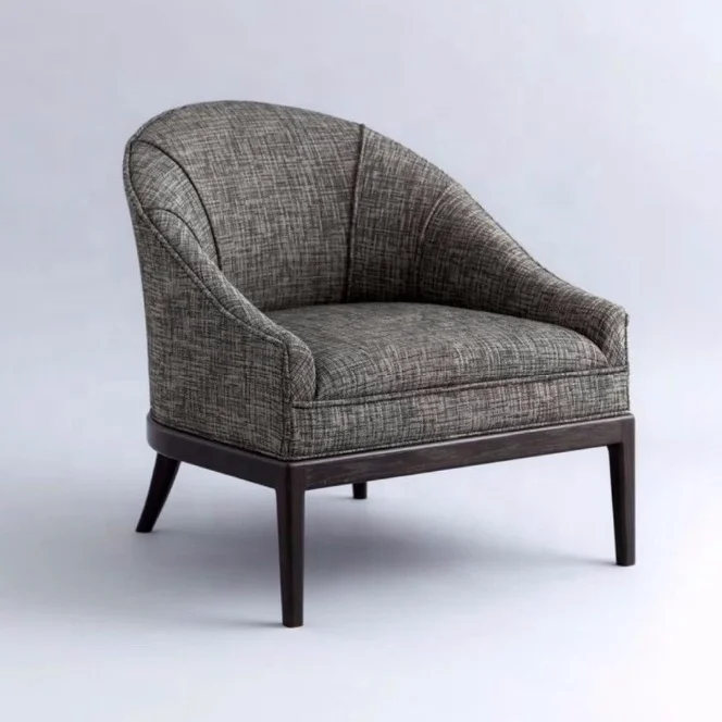 new style Upholstery furniture classic wood frame single seat lving room fabric sofa accent chair