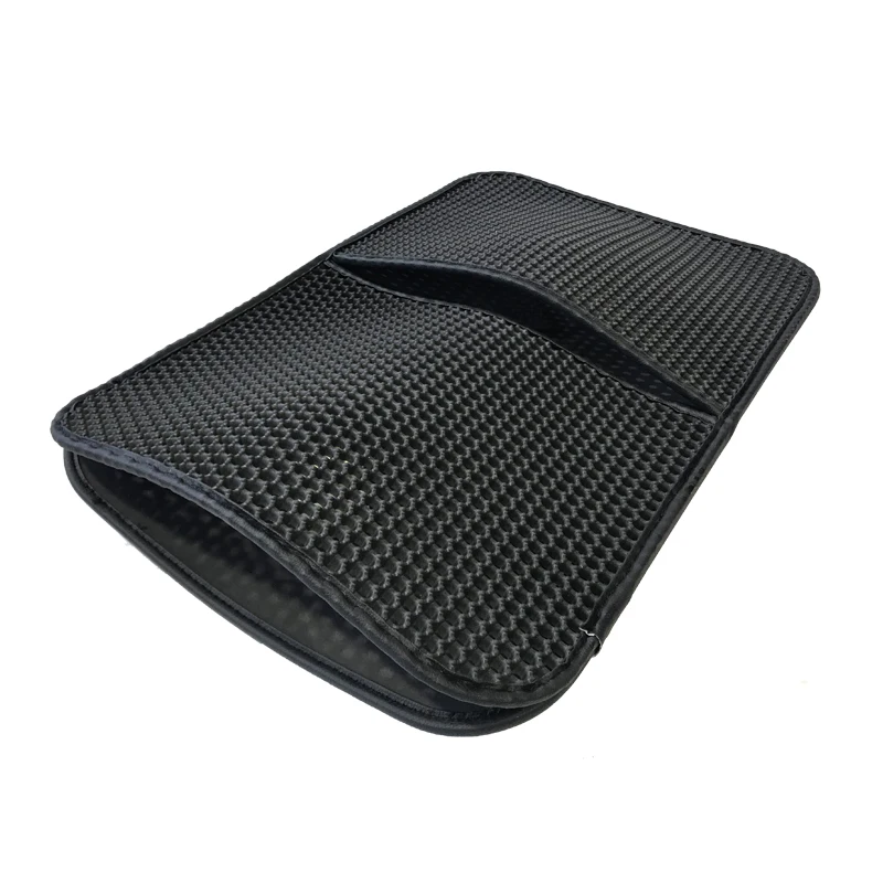 Non-toxic Methanal and odor free Foldable cat litter catcher EVA Cat Litter Toilet Mat