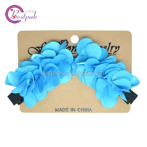artificial new style hot sale small polyester satin adult hair clip