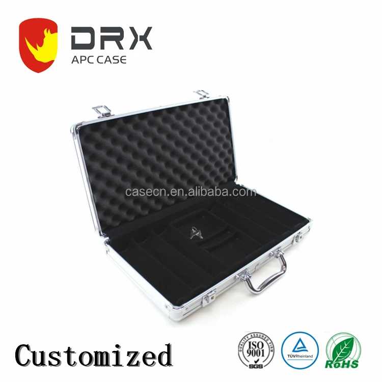 
Durable OEM Factory Silver Custom Aluminium Poker Chip Case 