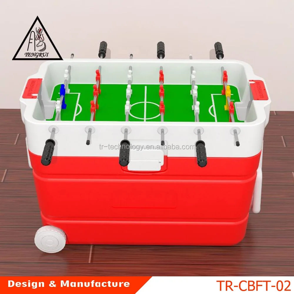 TR-hielera futbol,60L ICE cooler chest with Novel and perfect foosball soccer table toy juego de futbol,bottle light