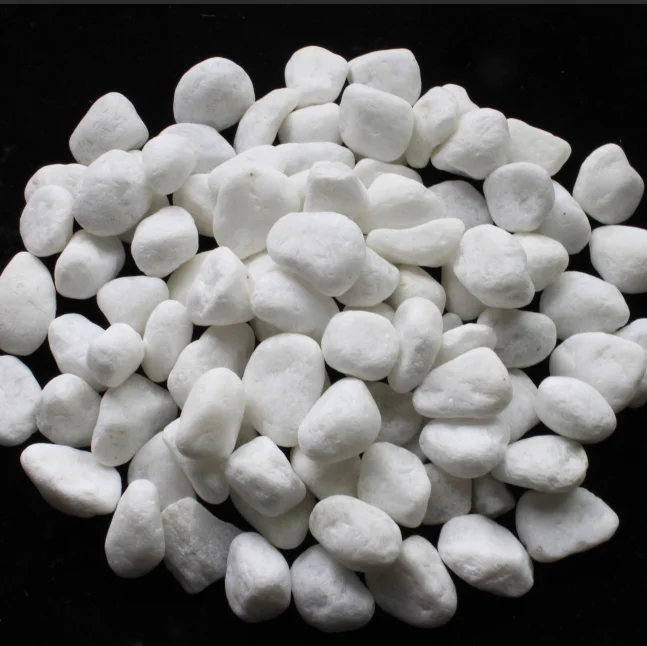 
 pure white stone,snowy white natural polished pebbles for decoration, river rock for wholesale  