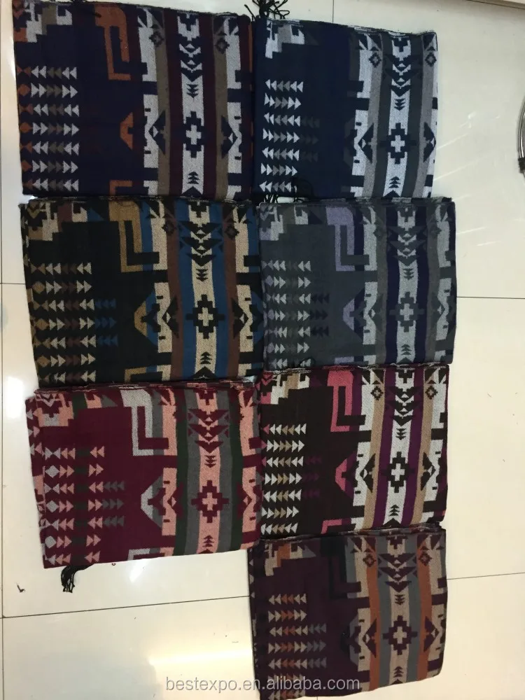 
wholesale women traditional ruana wraps tassel kashmir blanket dubai fringe wool shawl 