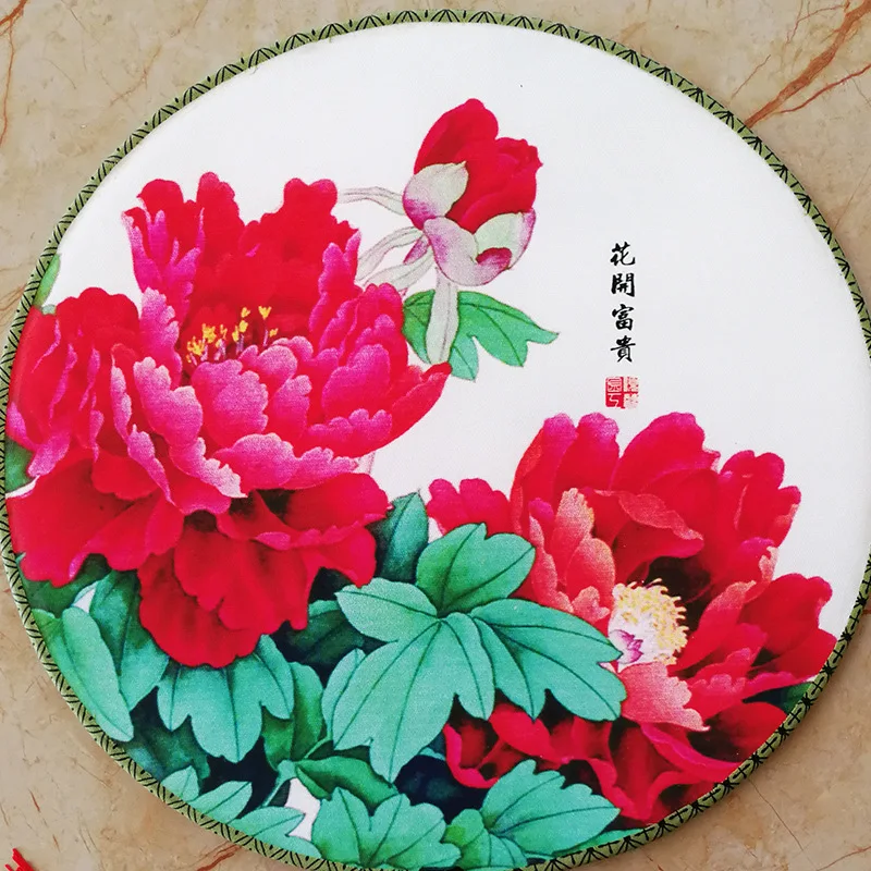 Рекламный пользовательский Печатный деревянный ручной Китайский шелковый ручной вентилятор