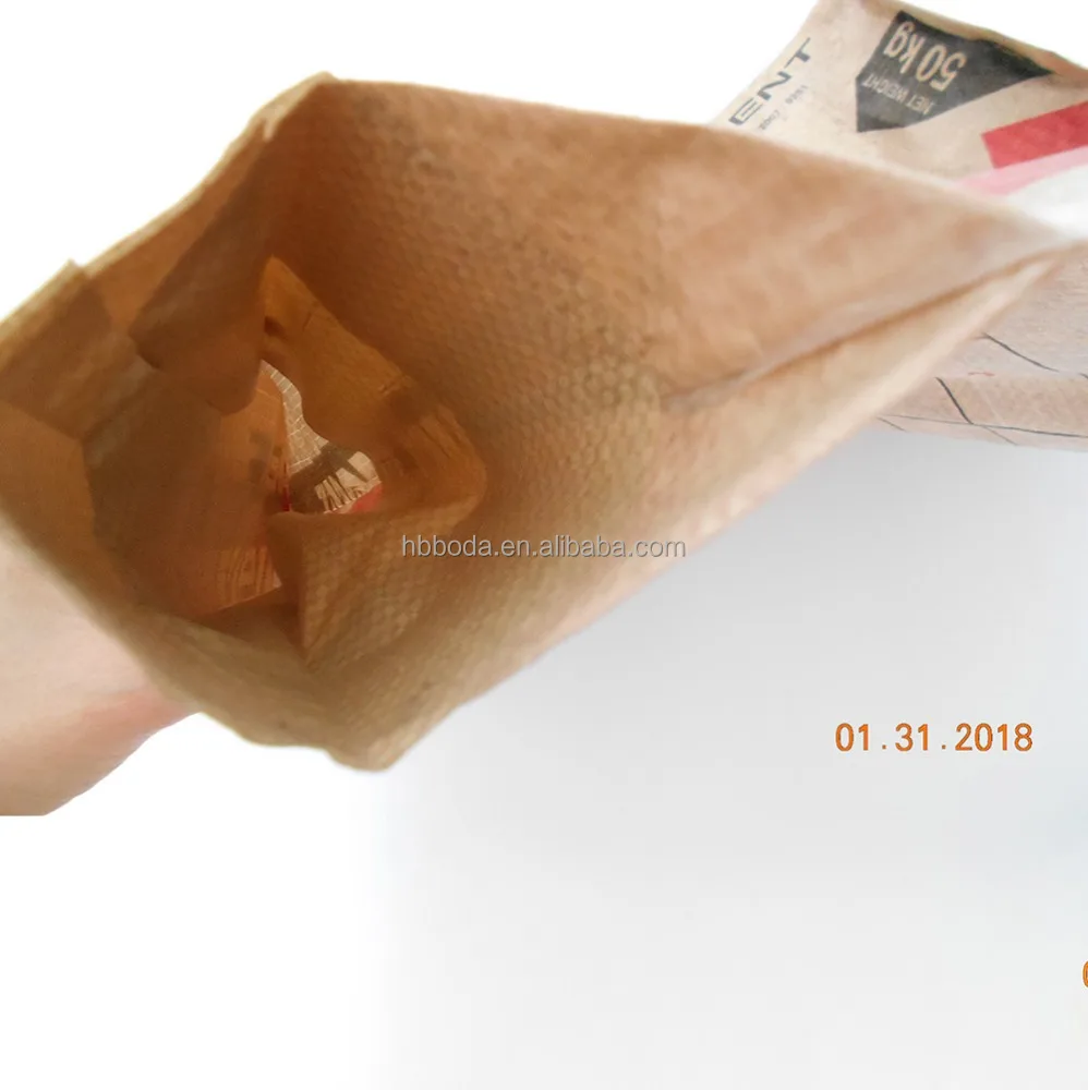 
Block Bottom Laminated Woven Cement Valve 25kg 50kg Pp Ad Star Bag BODA Bag Flexo Printing Self Adhesive Seal Recyclable CN;HEB 