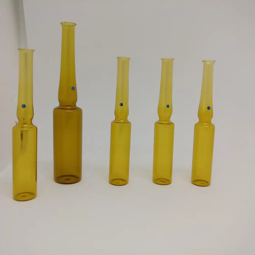 GMP and ISO certificate USP type1 OPC with blue point 1ml glass ampoule for injection