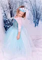 2016 gilrs Clothes Romance Princess kids Dress Cartoon Movie Cosplay Fever Elsa Dresses Costume Children Clothing