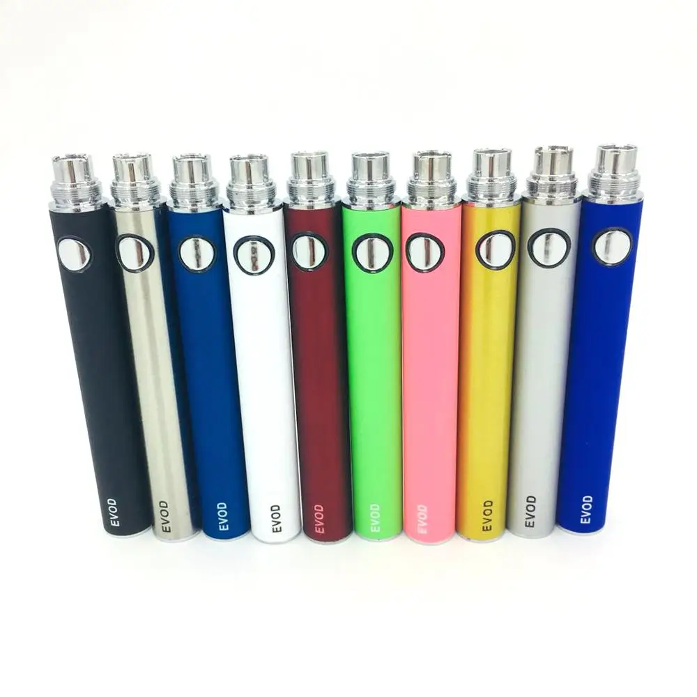 2019 Vaporizer Good Quality Vape pen Battery 510 Thread EVOD 650 mAh,1100MAH Rechargeable Battery can with Charger