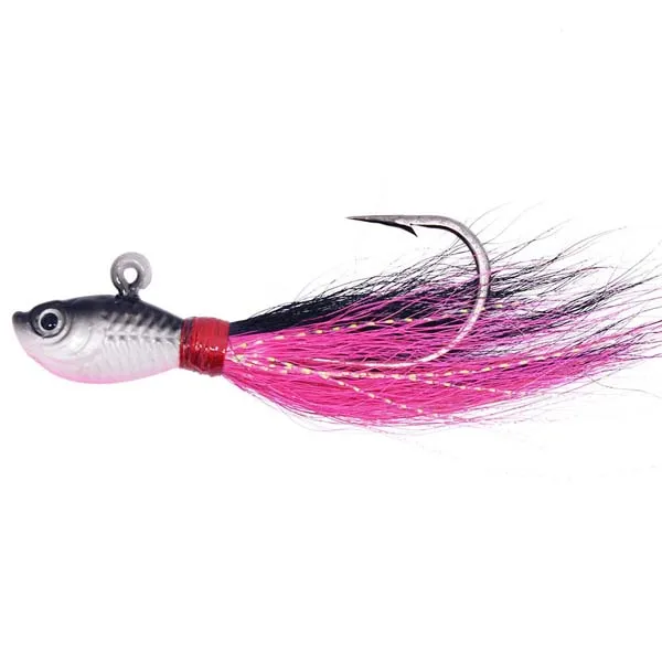 
Fishing Lures Bucktail Jig Bass Fluke Flouder 1oz Fishing Lure Bucktail 