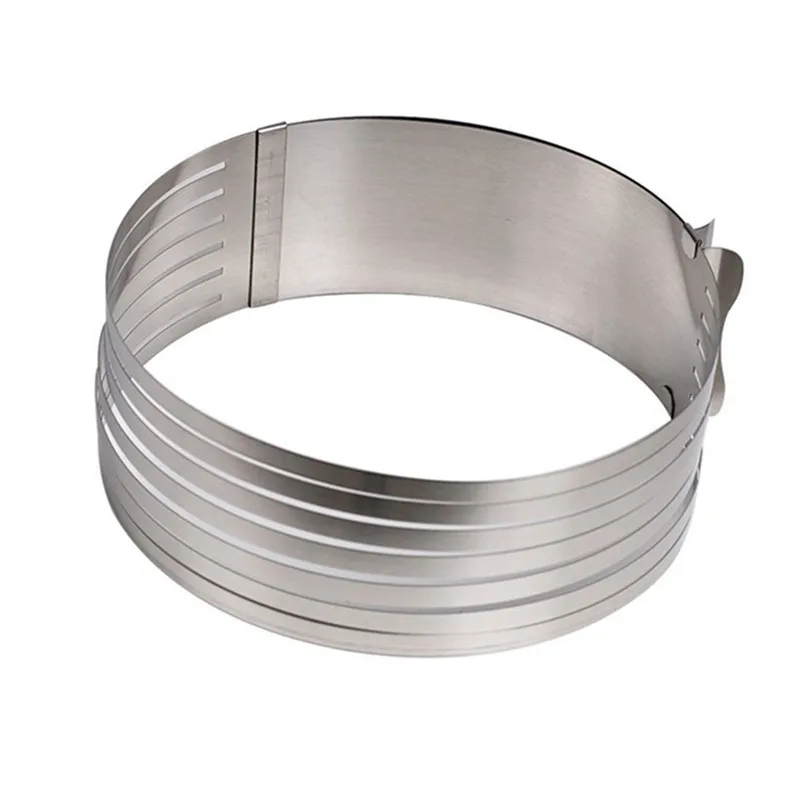 Food Grade Stainless Steel Adjustable Mousse Cake Ring Chiffon Sponge Cake 5 Layer Cake Slicer Leveler