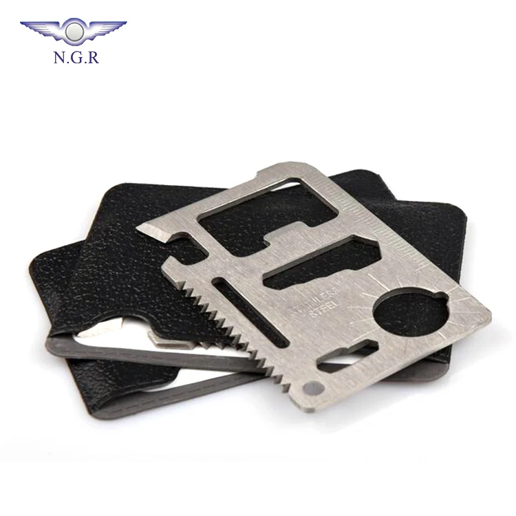 Factory directly sell  11- in- 1 Outdoor credit card survival multi tool
