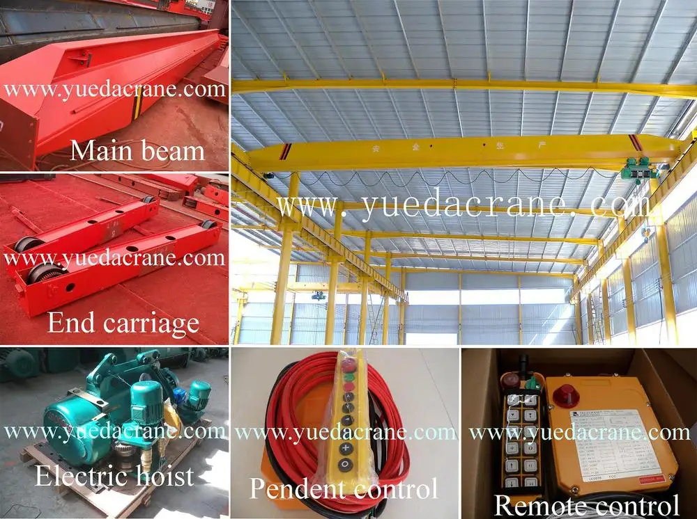 1t 2t 3t 5t 8t 10t 15t 16t 20t single girder overhead crane