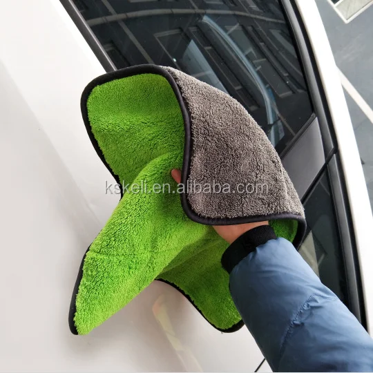 Microfiber coral fleece car clean cloth wash cloth for auto care