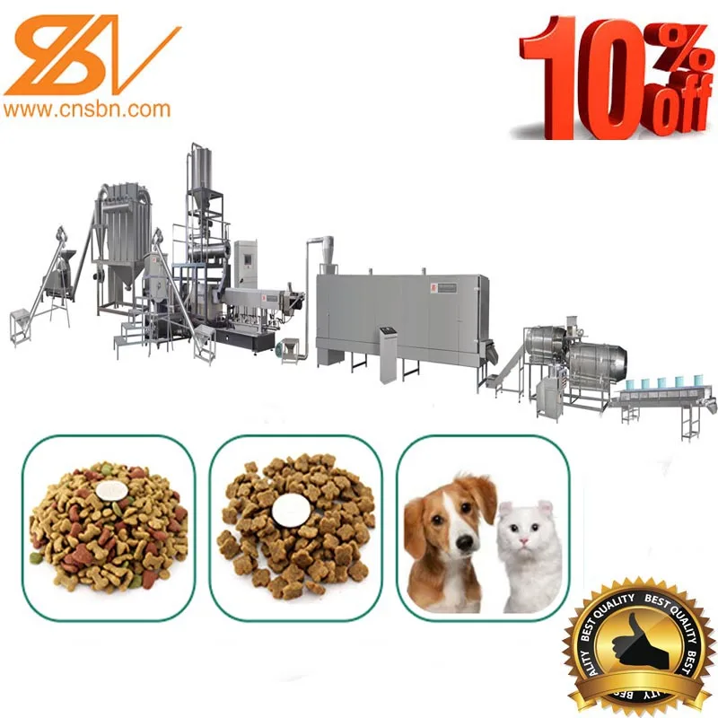100kg/h-6ton/h Automatic pet food processing machine making extruder manufacturing equipment plant production line