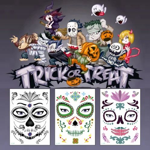 Fancy custom iridescence rhinestone crystal face tattoo sticker