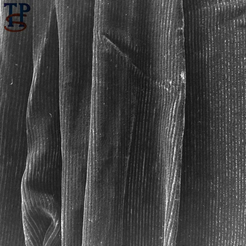 black silk velvet stripe fabric