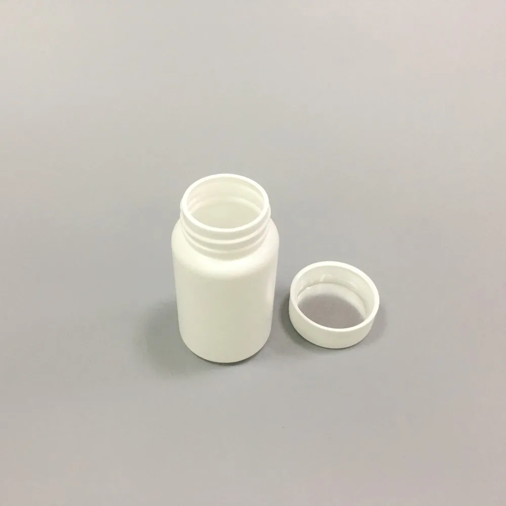 100ml White HDPE Medicine Bottle Plastic Pill Bottles with CRC cap